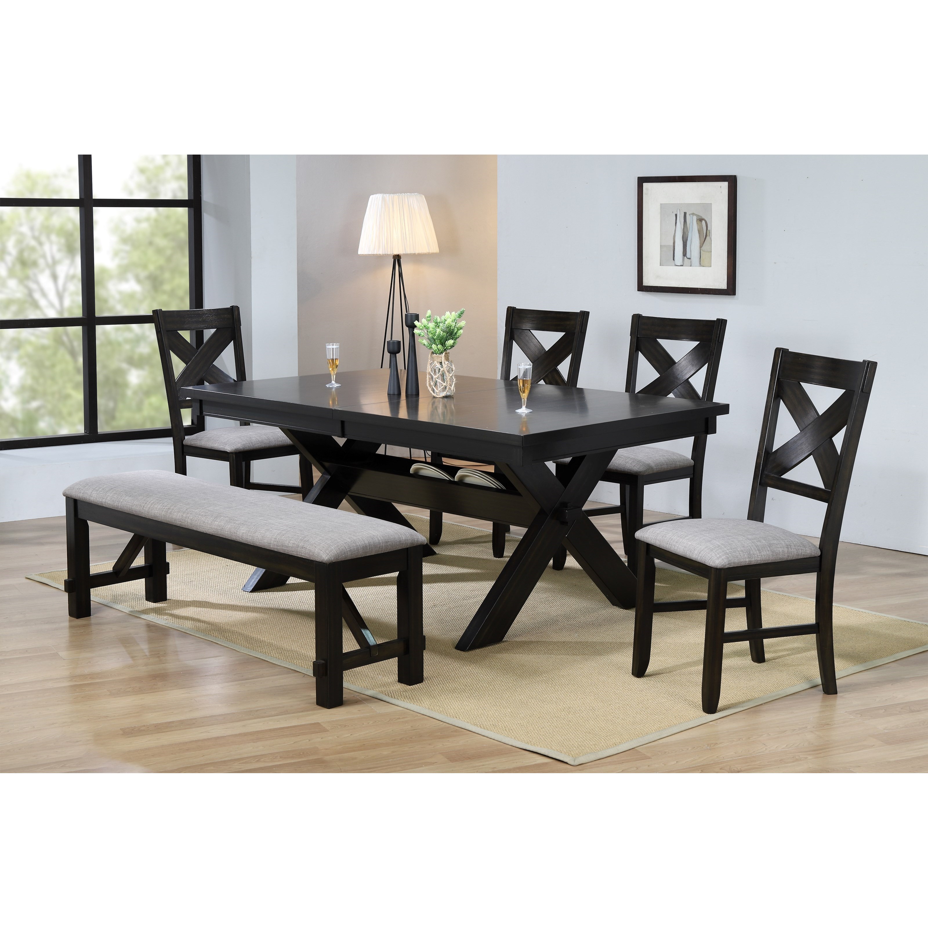 Fabric bench for dining table deals